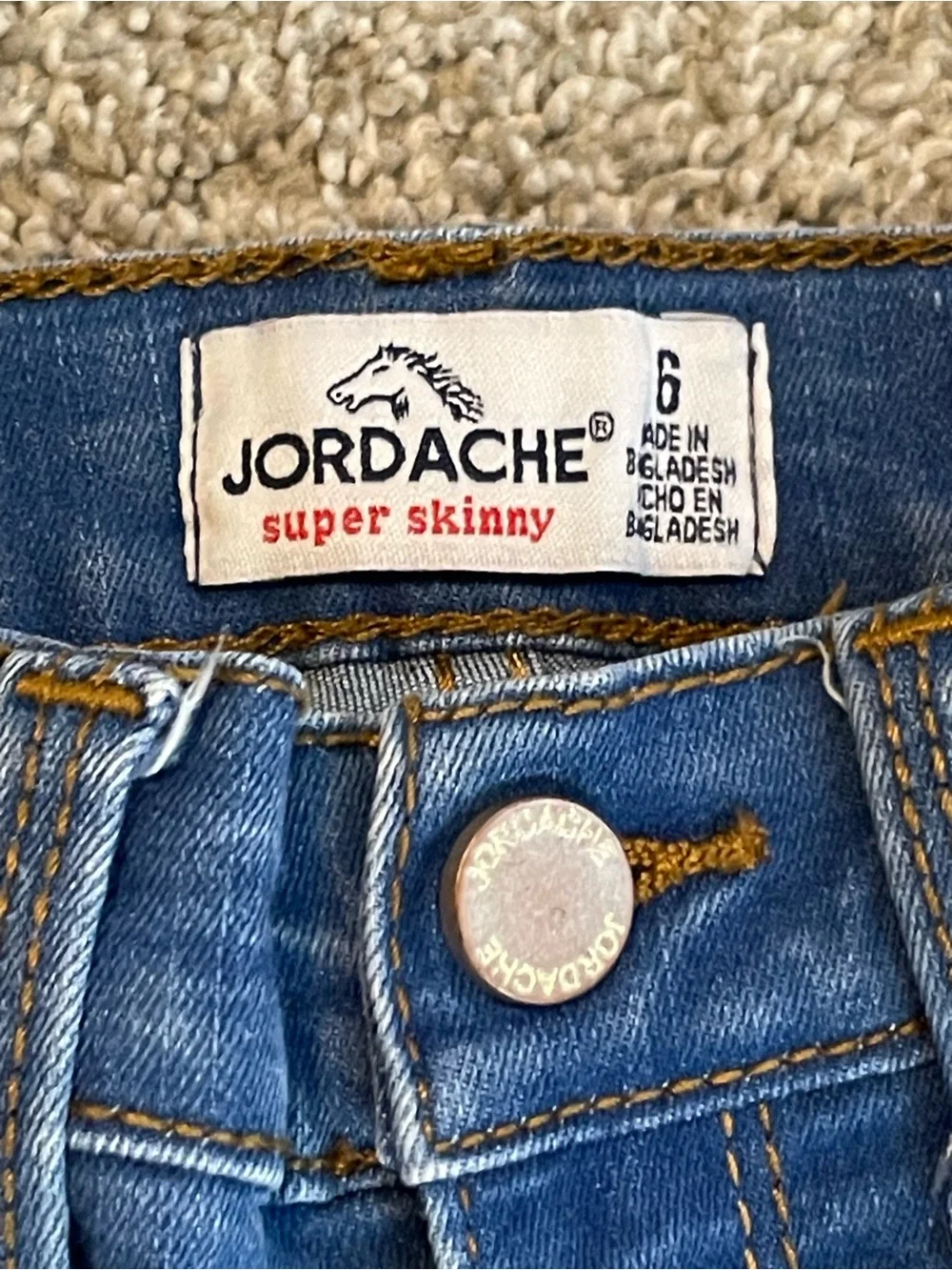 Jordache Kids' Medium Blue Stretch Denim Jeans Size 6